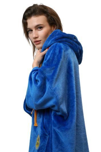 Пончо жіноче IZIONE, розмір L-XL, синій pp105 фото
